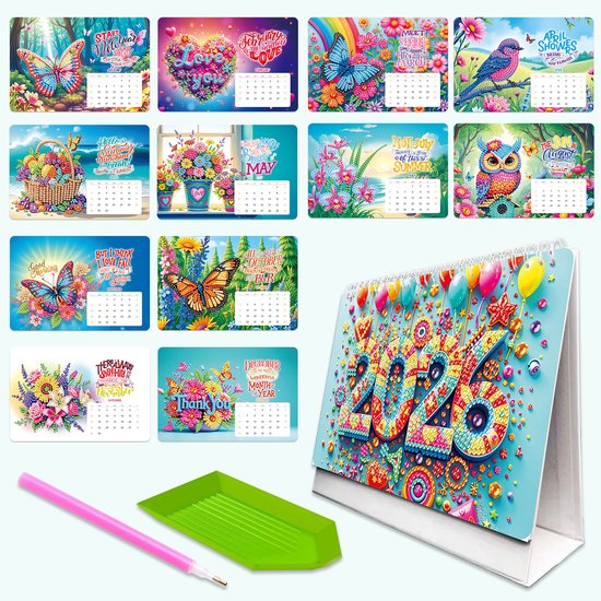 Calendrier 2026 - 3 - Diamond Painting - Pack complet - Diamond Painting par Wietske