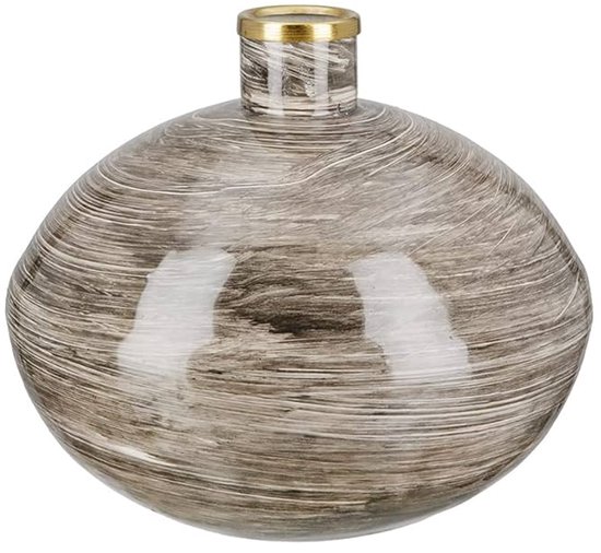 FineBuy Decoratieve Vaas 100 cm Aluminium Spiraal Bloemenvaas