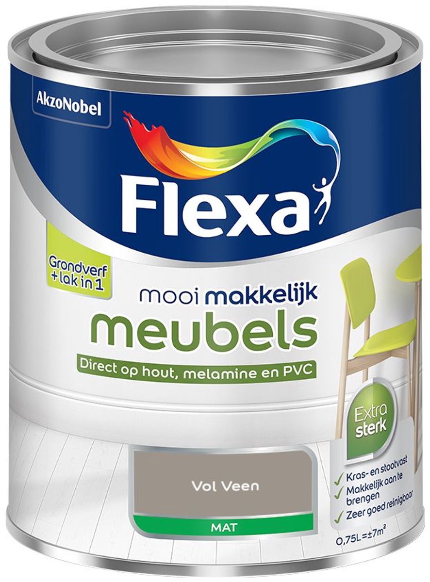 Flexa - mooi makkelijk meubels mat - Vol Veen - Mengverf - 0.75 L