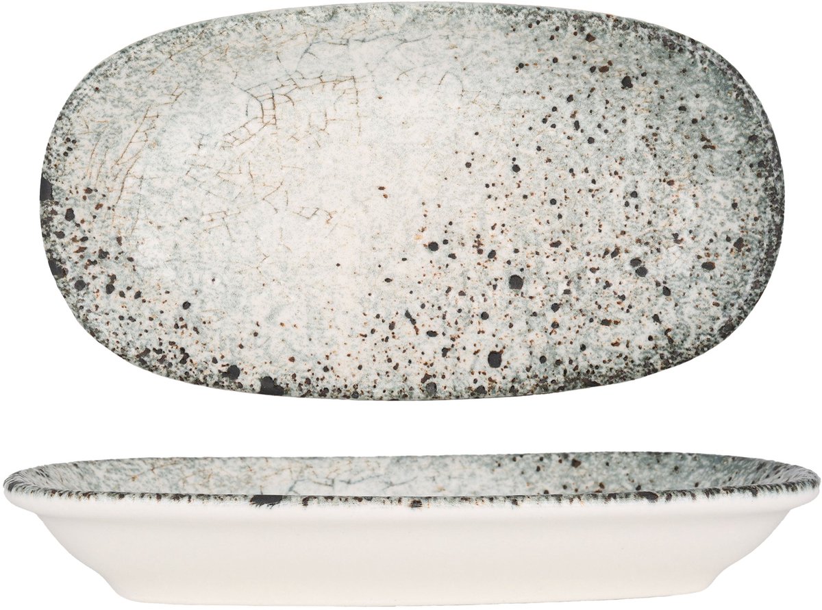 Rinart Serveerschaal - sedir - Porselein - 16x9 cm - set van 2