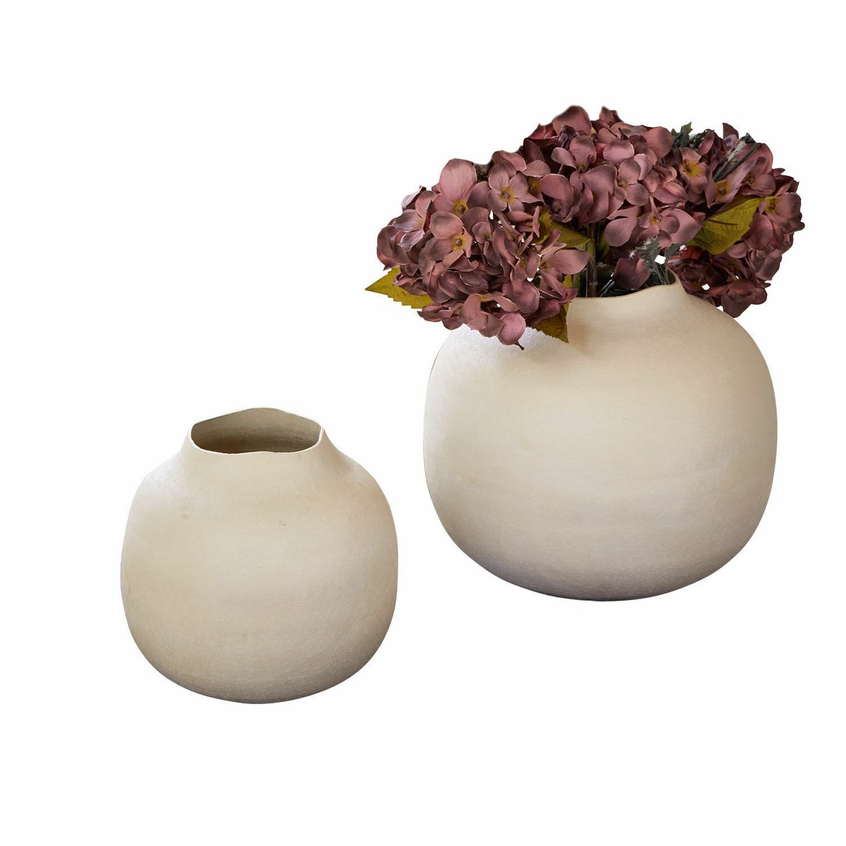 LOBERON Vaas set van 2 Fleurons beige