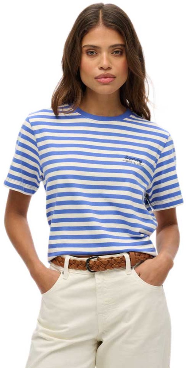 Superdry Gestreept Country Club T-shirt Dames T-shirts Blauw