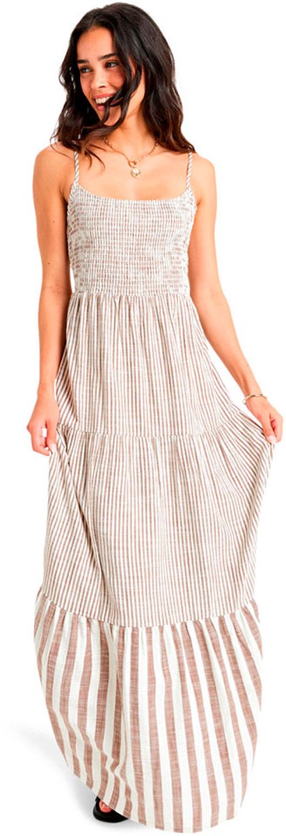 Roxy Erjwd03908 Jurk XL Vrouw Fondue F Minibella Stripe Vert