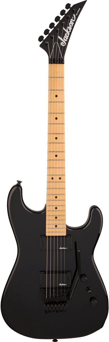 Jackson Pro Origins 1985 San Dimas SD1 HH MPL Black - ST-Style elektrische gitaar