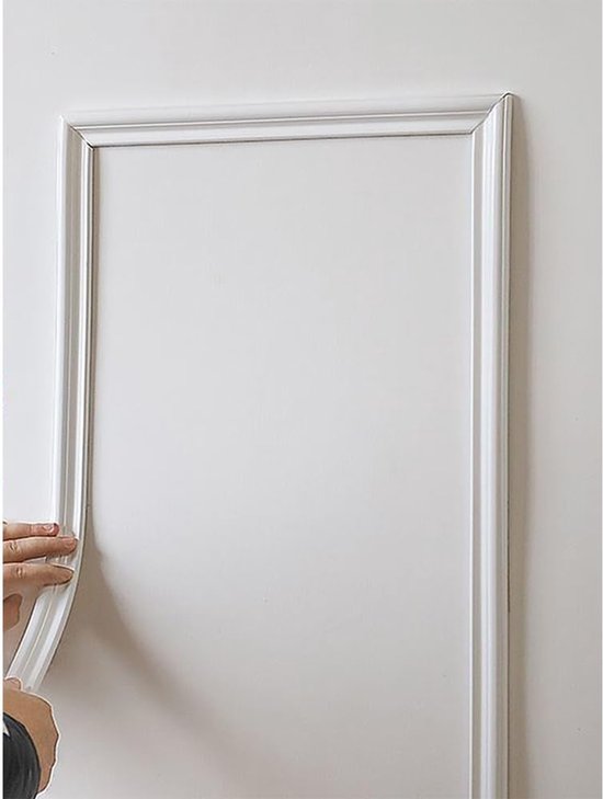 PVC Decoratieve Zelfklevende Wandafwerking - Flexibele Decoratieve Lijstwerk - Gips Lijstwerk Voor Woonkamer Tv-wand Omlijsting - DIY 3D Plafondafwerking Voor Kastdeuren En Fotolijsten
