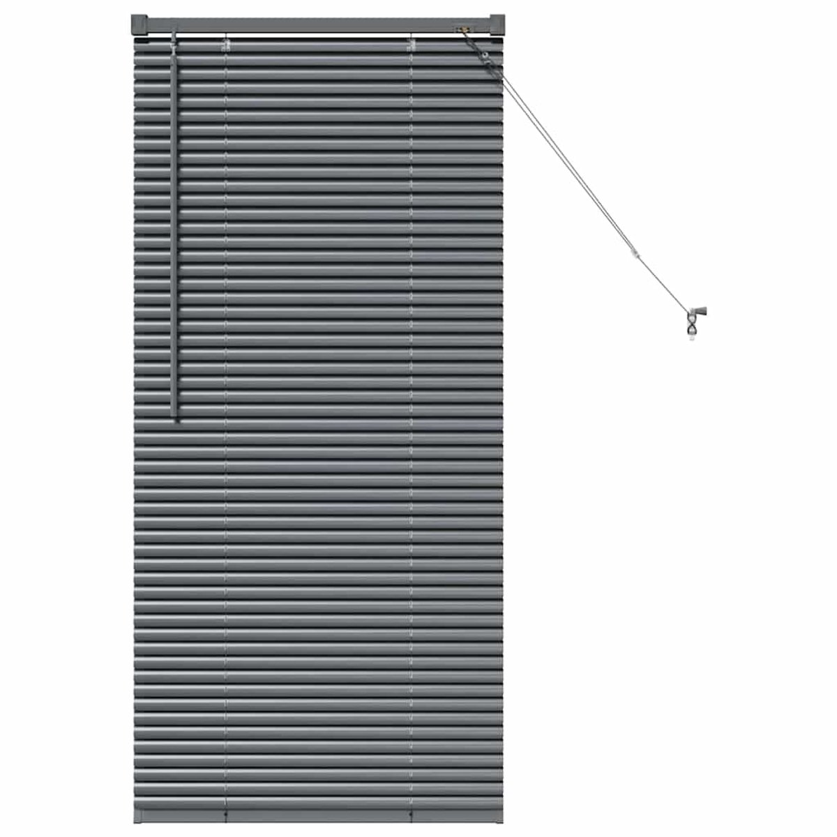 vidaXL - Venetiaanse - Jaloezieën - Donkergrijs - 130 - x - 65 - cm - Aluminium