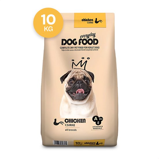Nourriture pour chiens Csirke Premium 10 kg – Kip séché – Croquettes complètes pour Chiens adultes – Riche en protéines – Soutient la Digestion et le système immunitaire