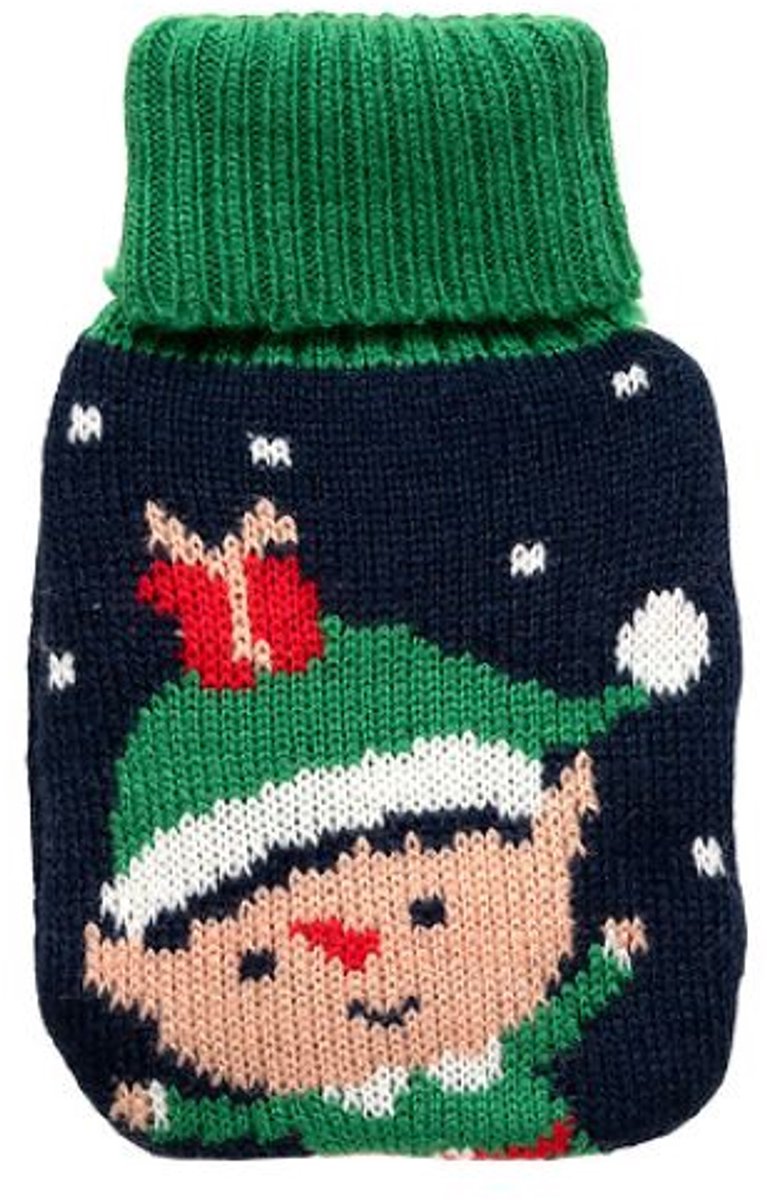 Fééric Lights and Christmas Warmwaterkruik Kerst - Elf - 7x12cm - Donkerblauw