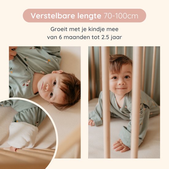 Puckababy Slaapzak 4 Seizoenen Baby - Zomerslaapzak en Winterslaapzak (6m-2,5j) - TOG 0.25 tot TOG 2.5 - Tiny Village van Puckababy — afbeelding 4