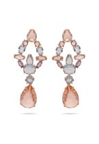 AVANT-GARDE PARIS Champagne Crystal Drop Earrings - Goud 2.3cm x 5.6cm - 1 stuk - Luxe en elegant design
