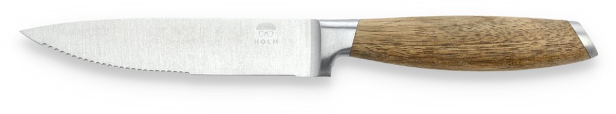 HOLM Keukenmes - 33 cm - RVS en FSC Gecertificeerd Acaciahout - Officemes