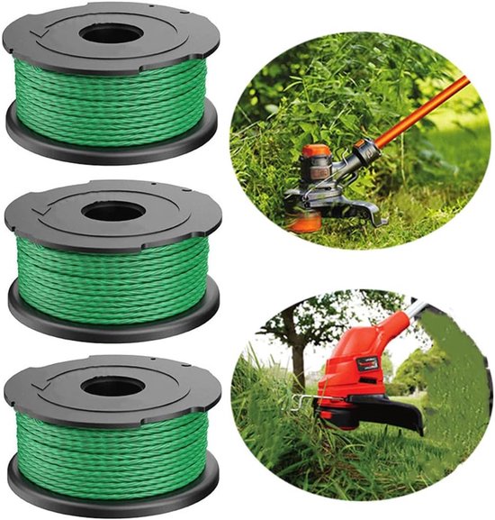 Verpakking van 6 groene lijnspoelen geschikt voor Black & Decker GL7033 GL8033 GL9035 A6482 bosmaaier — afbeelding 2