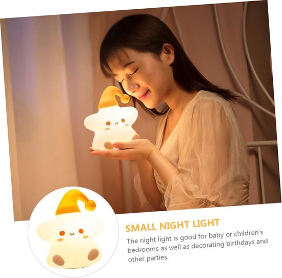 Nachtlicht - sfeerlicht - Cartoon lamp - Oplaadbare bed koplamp - Mood verlichting - Zeven kleuren verstelbaar - Sterren sfeerlicht - Schattig warm - Geschikt voor kinderkamers en kinderopvoeding - een geweldig cadeau voor kinderen van Merkloos — afbeelding 2