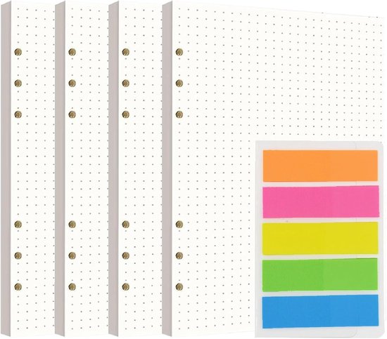 A5 Refillable Paper - A5 Dotted Paper - 180 Sheets Ring Binder Inserts ...