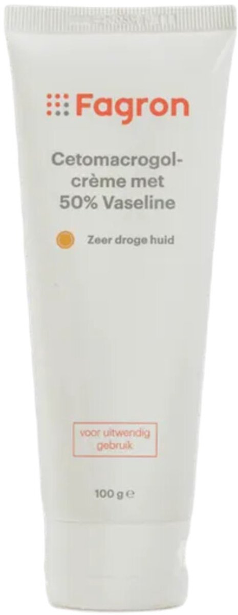Fagron Cetomacrogolcreme 50% Vaseline - 2 x 100 gr - Voordeelverpakking