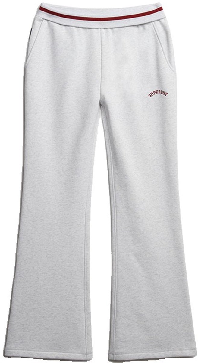 Superdry Athletic Essentials jogger met lage taille wijde pijpen en logo Dames Broeken Wit