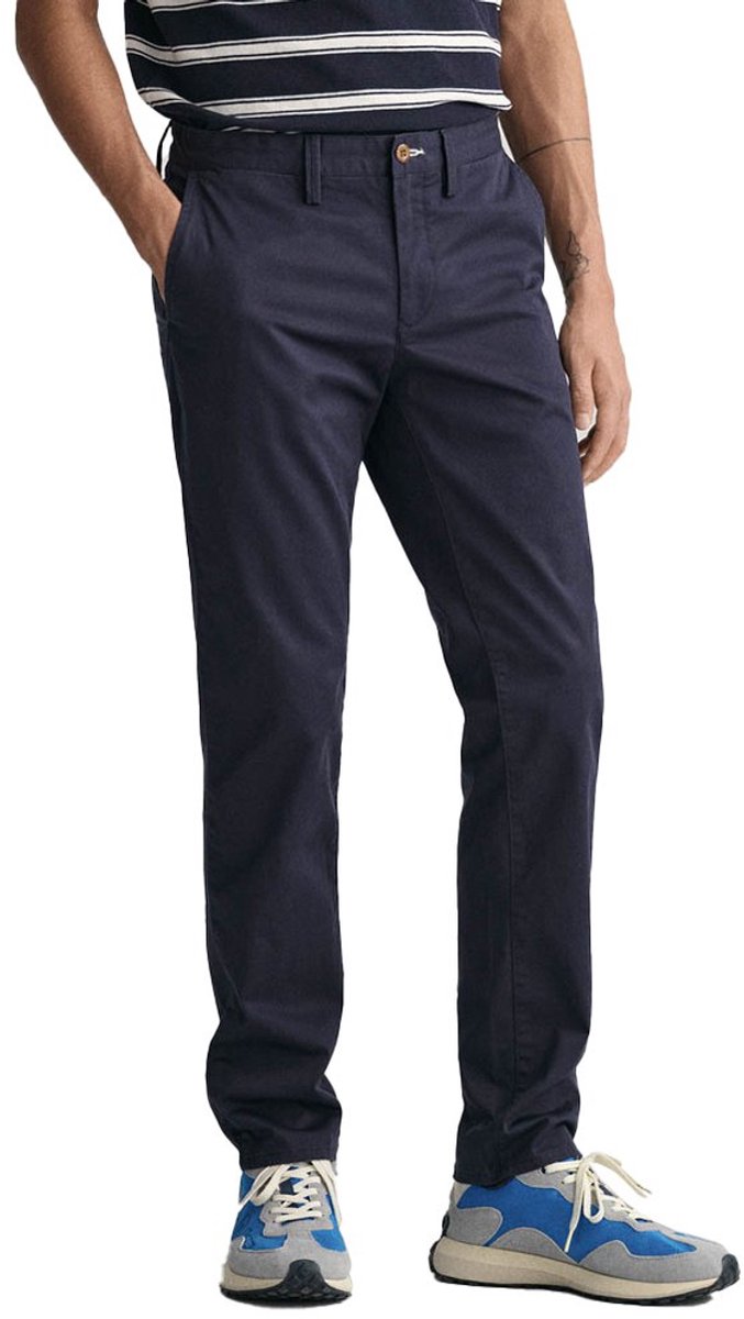 Gant Twill Slim Fit Chino Broek Blauw 31 / 32 Man