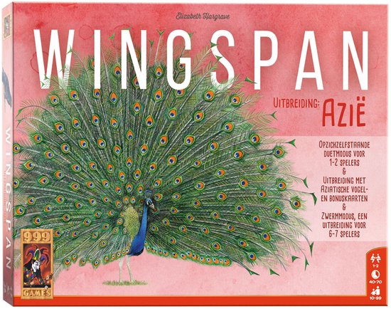 999 Games - Wingspan uitbreiding: Azie Bordspel - Gezelschapsspel - met nieuwe “duet”-variant