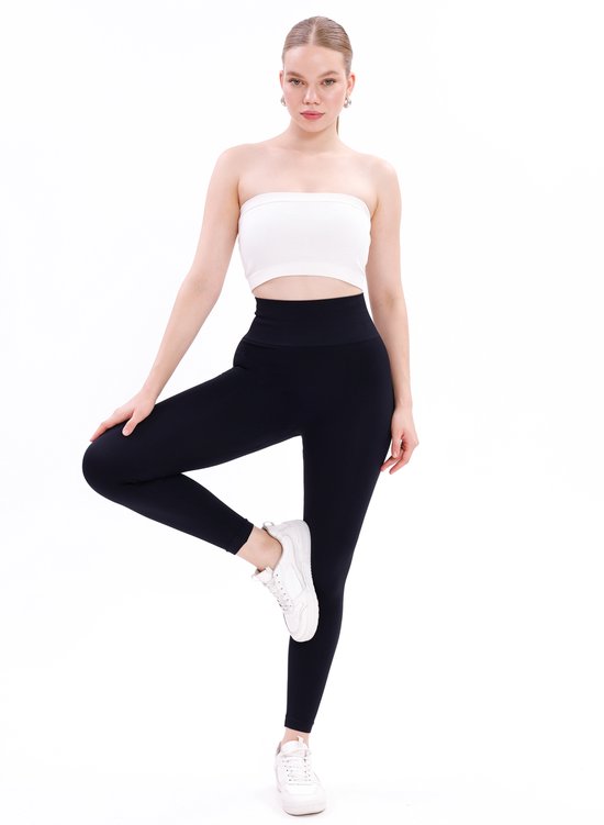 Vrouwen Sportlegging Dames - Yoga Legging Hoge Taille - Sneldrogend, Squat-Proof & Heuplifting - Fitness & Hardlopen - Zwart - S — afbeelding 4