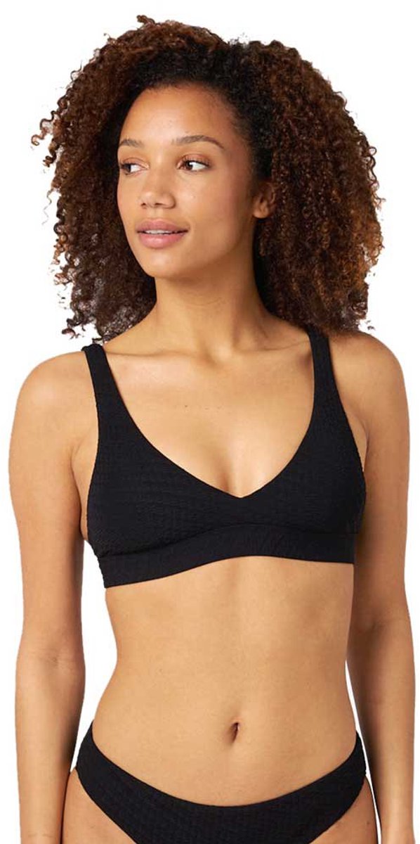 Rip Curl Custom Rib Halter Bikinitop XS Vrouw Zwart