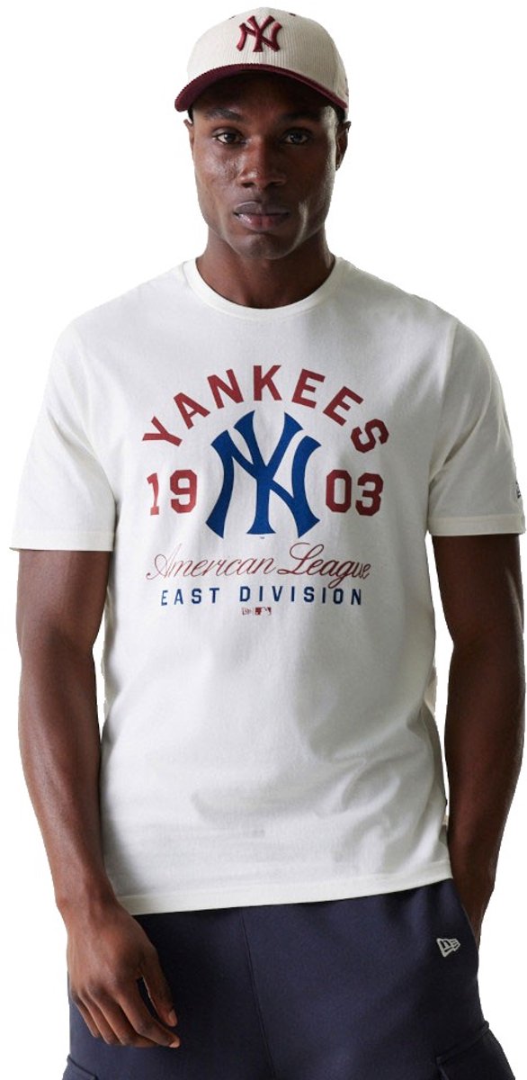 New Era Mlb Wordmark Regular New York Yankees T-shirt Met Korte Mouwen M Man Wit
