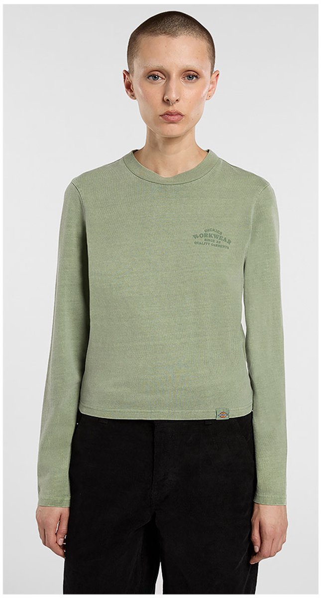 Dickies Christiana Gd T-shirt Met Lange Mouwen M Vrouw Sea Spray