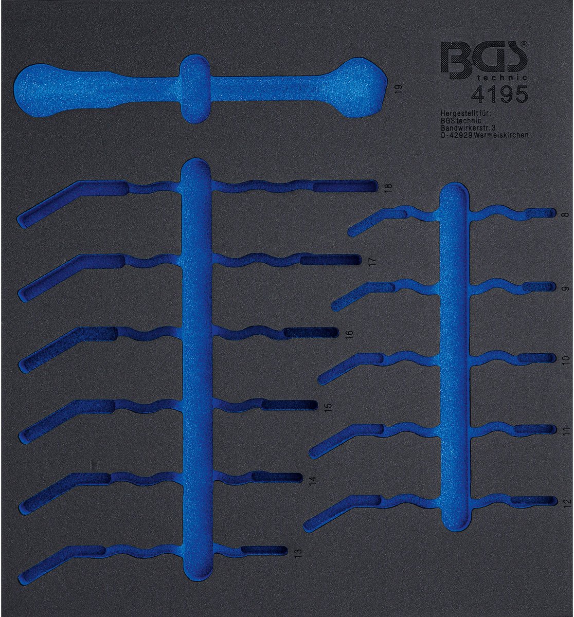 BGS werkplaatswageninleg 2/3 leeg voor art. 4195 - 4195-1