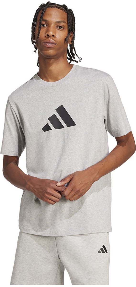Adidas Future Icons 3 Bar Logo T-shirt Met Korte Mouwen L Regular Man Grijs