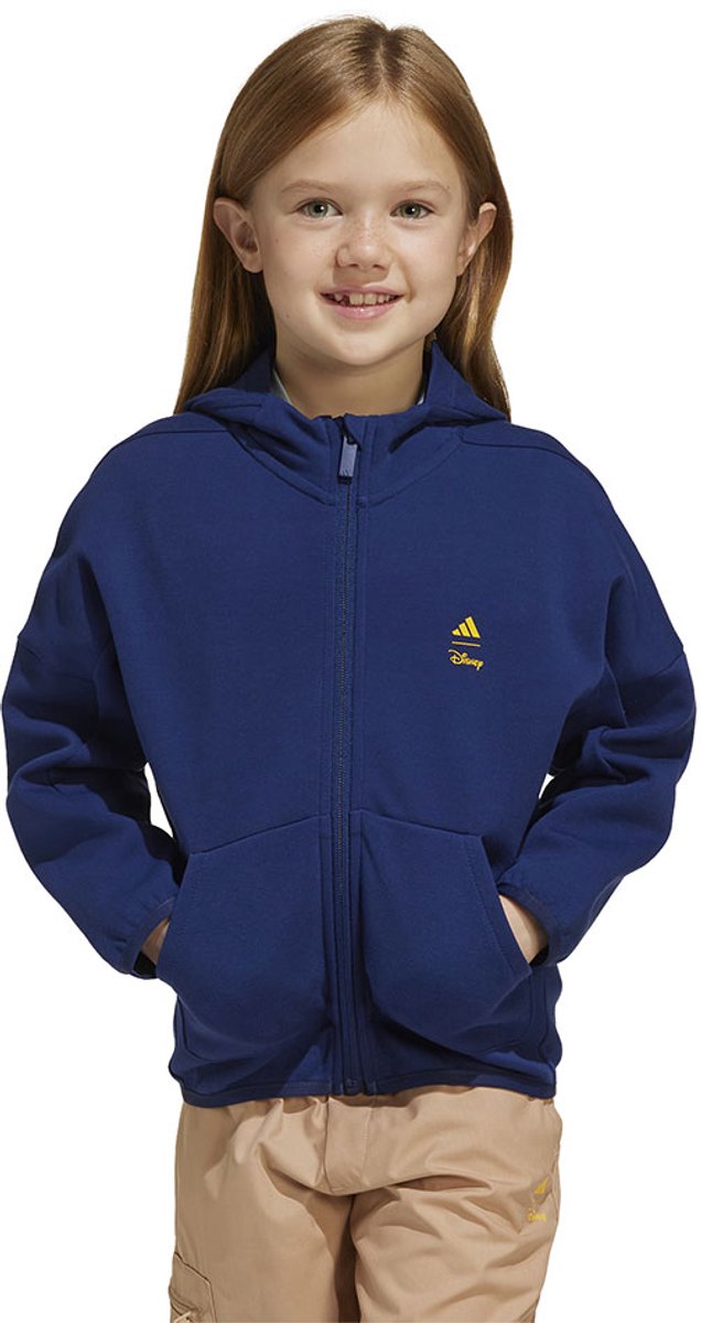 Adidas X Disney Mickey Mouse Sweatshirt Met Rits 5-6 Years Jongens Meisjes Blauw
