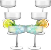 LDXDRU Champagneschalen, set van 6, vintage coupéglazen, 260 ml, champagneschalen, kristalheldere champagneglazen, espresso martini glazen, cocktailglazen voor bruidsfeest, feestelijke gelegenheden en
