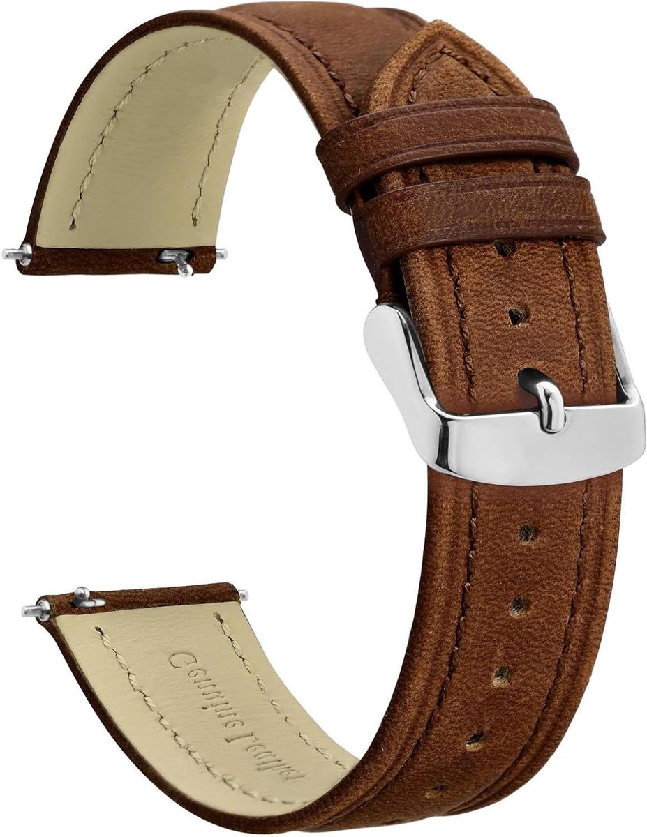 Allecto plus - XL lederen horlogebanden voor grote polsen, 18 mm, 20 mm, 22 mm, 24 mm - vervangende band met extra lengte