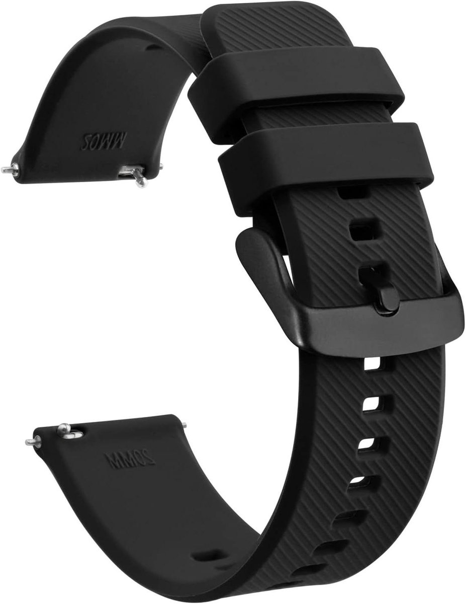Allecto Plus - Siliconen Horlogebanden 18mm 19mm 20mm 21mm 22mm, Snelsluiting, Unisex