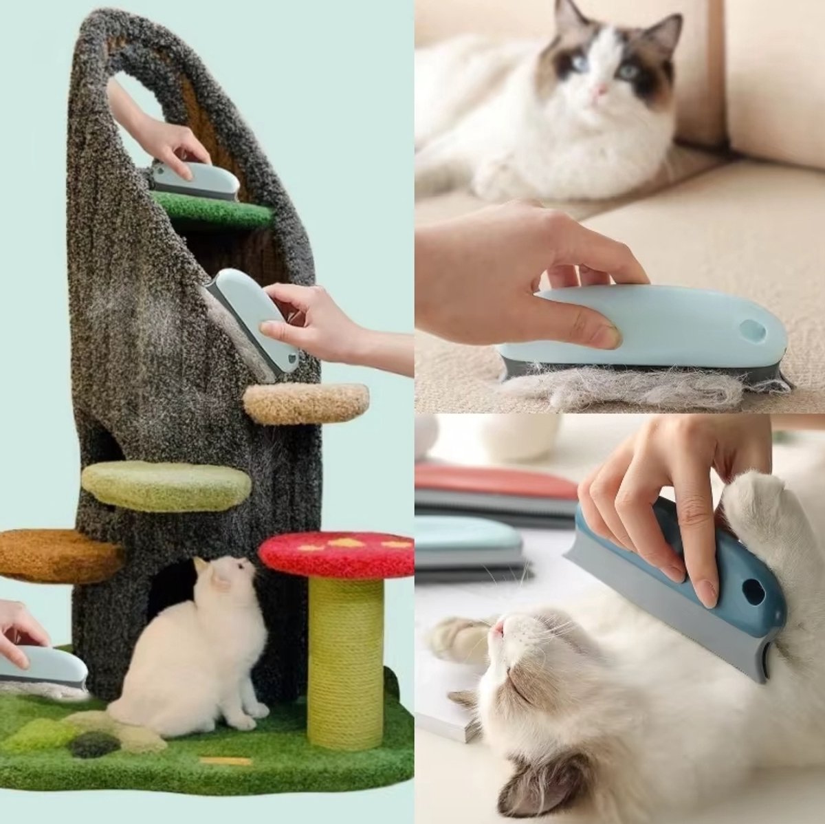 Actie4you® - Dierenhaar Verwijderborstel - Borstel Voor Het Verwijderen Van Dierenhaar – Pluizen verwijderraar Meubels haarvrij maken - Voor Kleding, Meubels, Auto, Tapij – Blauw