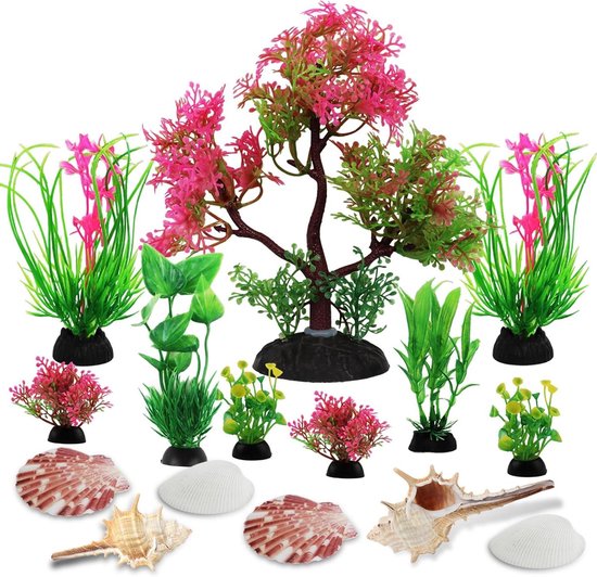 Aquariumplanten Ornament Aquarium Kunstplanten 10 Stuks