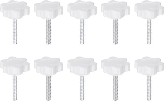 10 stuks - kartelmoer - M6 - kunststof met stalen schroefdraad