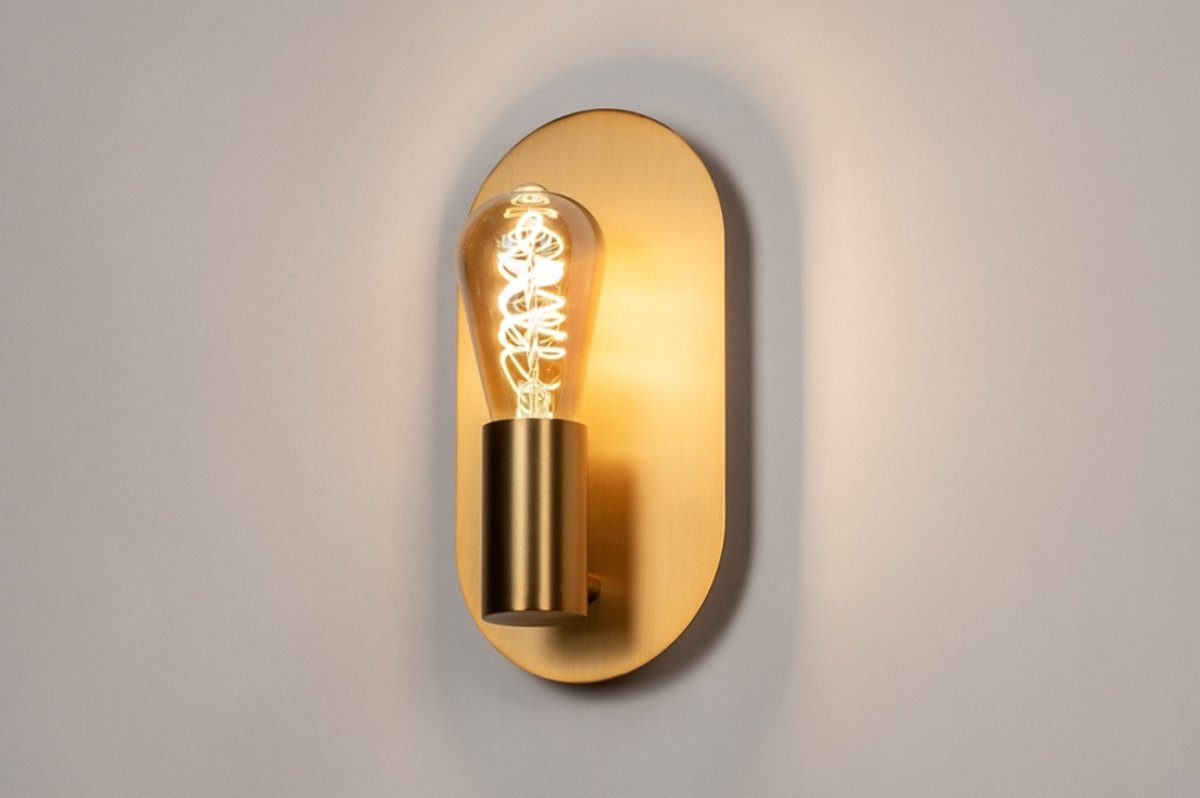 Lumidora Wandlamp 74254 - Voor binnen - EMMA - E27 - Goud - Messing (kleur) - Metaal