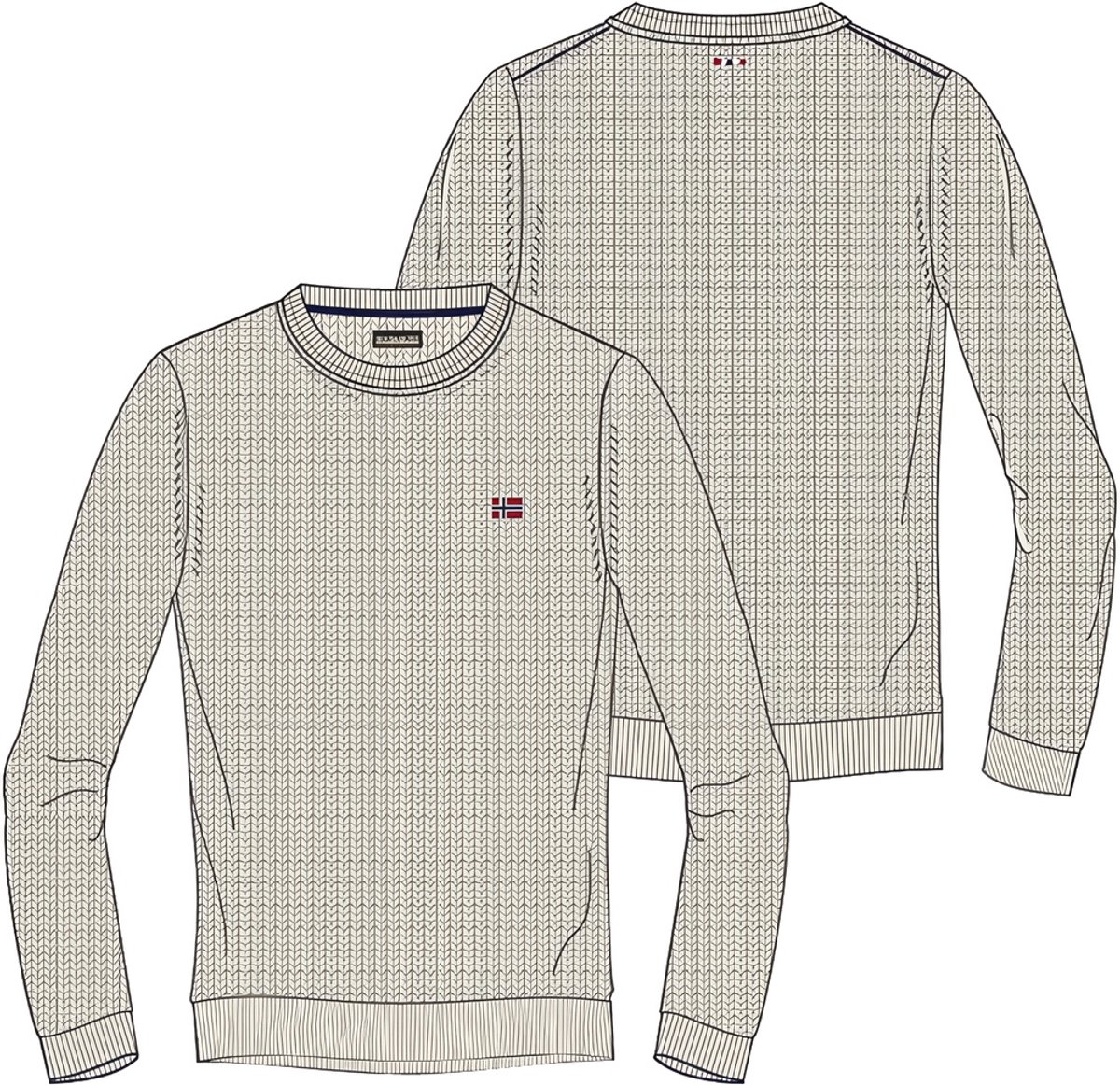 Napapijri-sweatshirt Damavand C 4 NP0A4GJU Beige