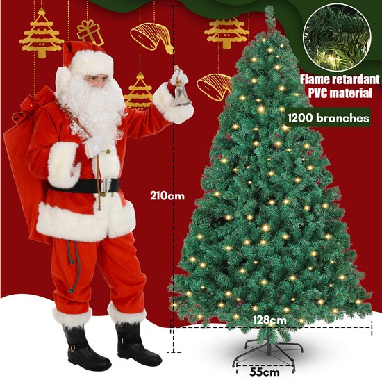 Kunstkerstboom - Bogota PE / PVC - Warm LED - 180 cm - Net een echte kerstboom, mix PE / PVC topkwaliteit! De takken van deze boom zijn zeer goed nagemaakt. De