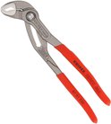 Knipex Cobra waterpomptang met rode handvatten, geopend.