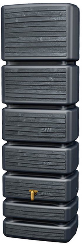 Regenton Slim - Wood Decor Antraciet - 350 Liter