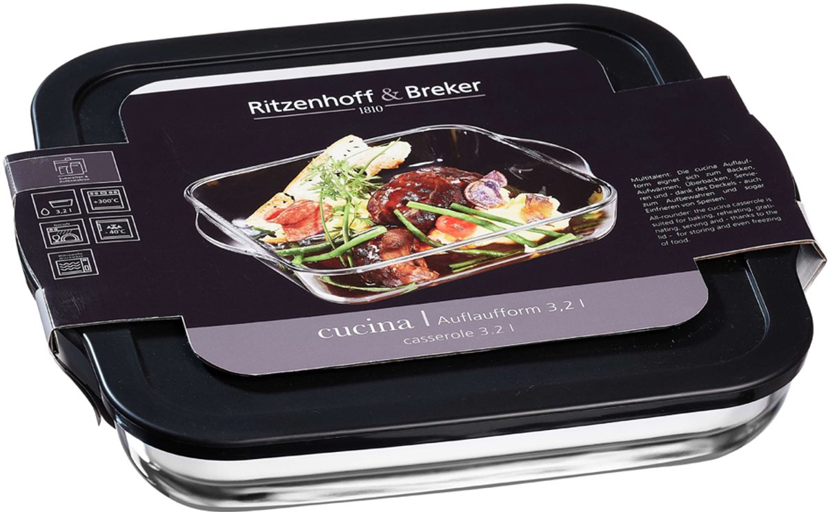 Ritzenhoff & Breker ovenschaal Cucina, van glas, 3,2 liter