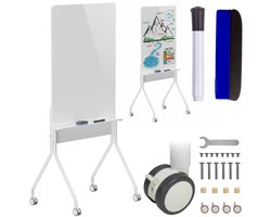 Ergo Office ER-305 - Whiteboard - 119x79cm - verticale oriëntatie - verrijdbaar droog uitwisbaar