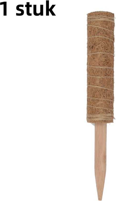 1-delig - Tuin Monstera Ondersteuning Moss Pole - Geschikt voor Groene Radijs Plant Klimmende Sphagnum Moss Column - Buigzaam en Vervormbaar - Kokosnoot Coir Stick - Eucalyptus (30cm)