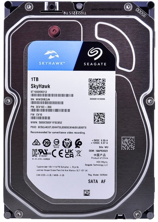 Seagate SkyHawk - Interne harde schijf - 1TB - 3,5 inch - SATA III — afbeelding 5