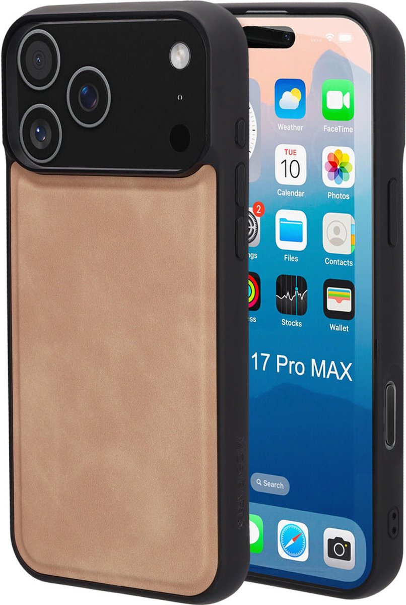 Mobiparts Classic Backcover geschikt voor Apple iPhone 17 Pro Max Moonstone - Beige - MagSafe