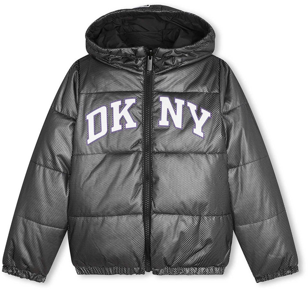 Dkny D60179 Jas 6 Years Jongens Meisjes Zwart