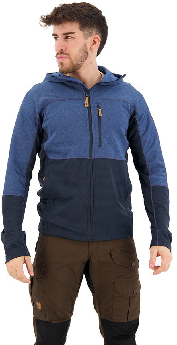Fjällräven Abisko Trail Fleece Met Kap Man Marineblauw