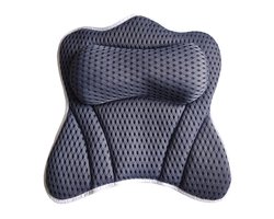 Peysaitr - Badkussen - Ergonomisch Neksteun Kussen - Vlinder Vorm - met 6 Antislip Zuignappen - Spa & Bubbelbad Accessoire - Blauw - 40x40cm - 1 stuk
