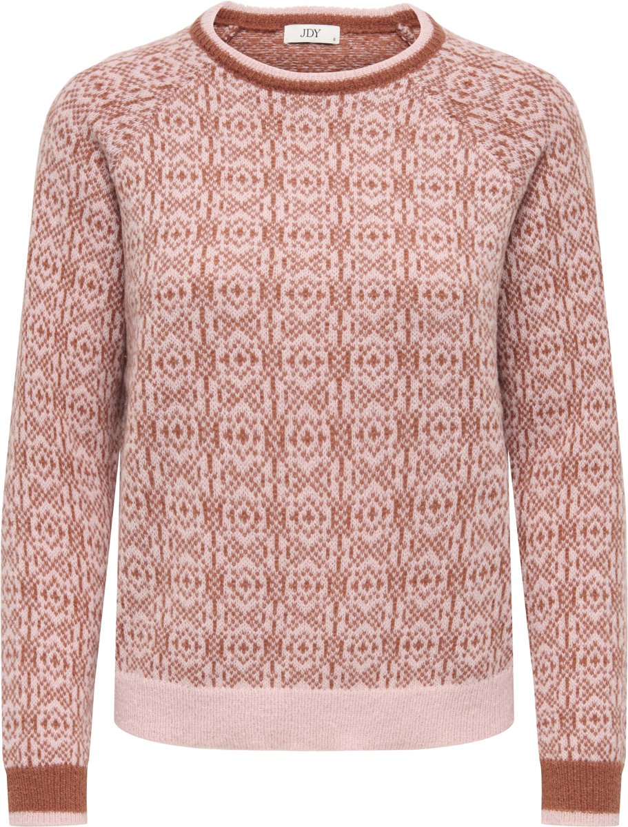 JDY - JDYBRYN LIFE L/S ONECK JACQ PULLOVER KNT - Dames - Gebreide truien