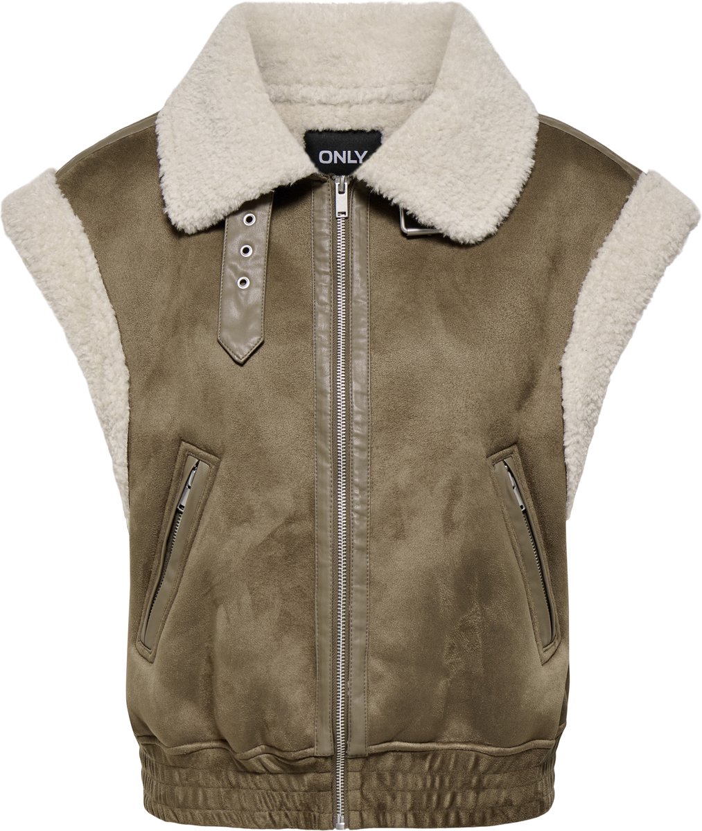 Only Gilet Onlzen Bonded Waistcoat Cc Otw 15374150 Sepia/teddy Bone Dames Maat - S